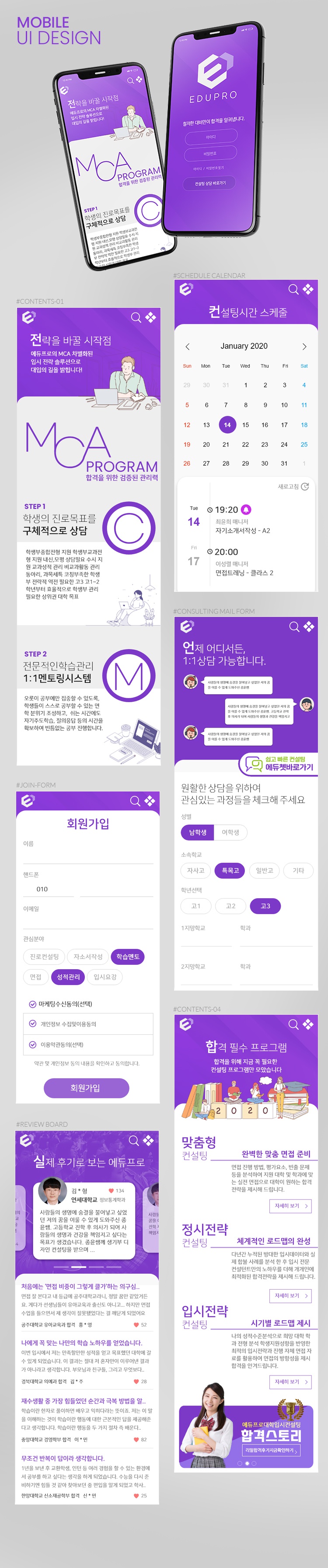 입시 컨설팅 웹사이트 상세 이미지 1